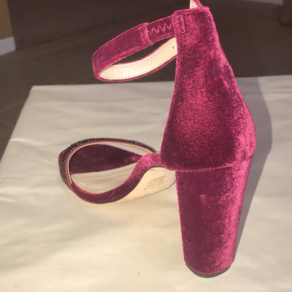 VELVET CHUNKY HEELS - Picture 3 of 5